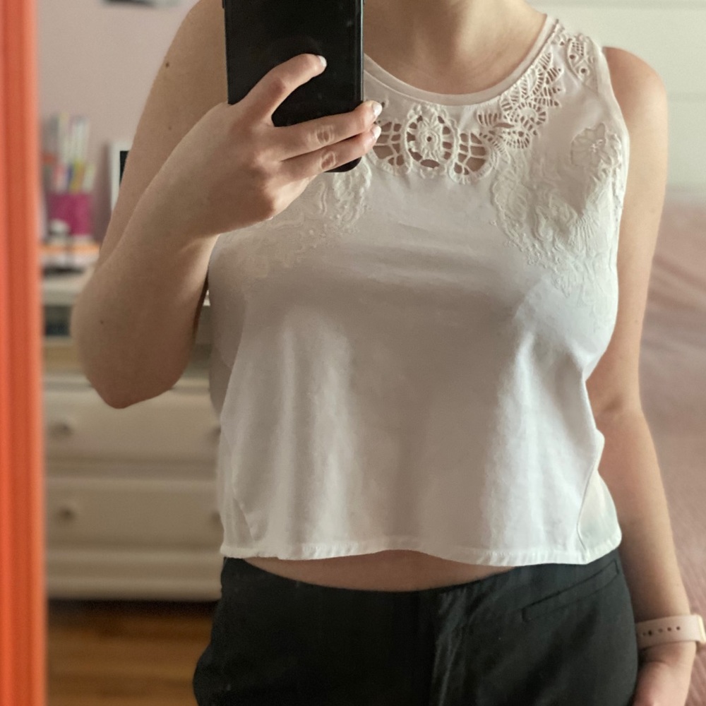 Zara W/B Collection Crop Tank Size Medium